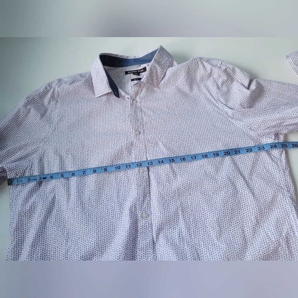 Michael Kors Mens Slim Fit Button-down Shirt XXL Multicolor - Picture 6 of 7